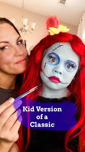 Little girl Sally from A nightmare before Christmas. ❣️💀  #nightmarebeforechristmascosplay #sally#halloweencostume  #christmas2024#makeuptutorials #easyhalloweenmakeup