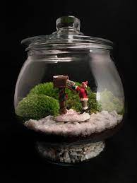 christmas terrarium moss terrarium christmas miniatures christmas gift letter to santa santa terrarium terrarium gifts terrarium moss terrarium