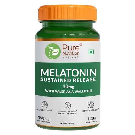 Pure Nutrition Melatonin 10mg - Buy at ₹539 Online | Instant Delivery - Zepto