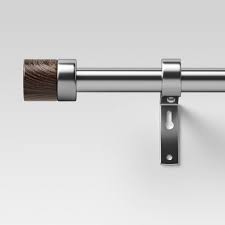 Maybe you would like to learn more about one of these? 66 120 Walnut Wood Cap Curtain Rod Brushed Nickel Project 62 Target