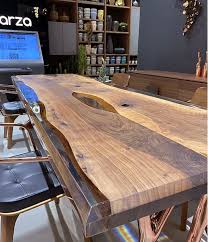 Round dining table will set the mood for a perfect dining experience. 300x100 Cm Live Edge Resin Dining Table Top San300x100 Ebarza