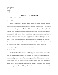 Spanish 2 Reflection