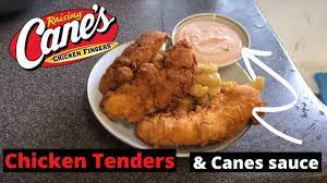 I was also curious about the breading. Canes Chicken Tenders Sauce Youtube