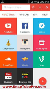 Descargar Snaptube Apk Gratis Para Android Snaptube Video Downloader App Search Video Video Site