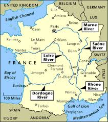 Map Of France With Rivers France Map Paris Travel France