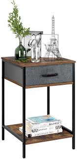 The 2 tier curved end table brings your room to life. Homfa Nightstand Vintage Accent Table Modern Furniture In Home 2 Tier End Table Side Table With Drawer Shelf Dresser Storage Organizer And Open Shelf Nightstands Home Urbytus Com