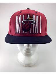 Miami Heat Snapback Hat Nba Vintage New Snapback Hats Miami Heat Hats