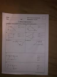 Transcribed image text from this question. Solved Name Date Unit 7 Polygons Quadrilaterals Home Chegg Com