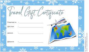 Need a gift certificate template? Travel Voucher Gift Certificate Template Free 3