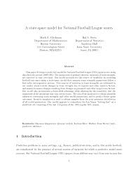 Watch the entire game unfold at normal speed. Pdf A State Space Model For National Football League Scores
