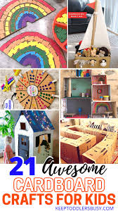 These fun and easy craft ideas are full of learning and great for toddlers and 3 year olds. 21 Awesome Cardboard Arts And Crafts Ideas For Kids
