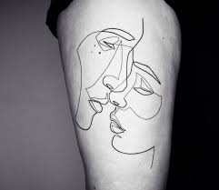 Black And White Kiss Tattoo Kiss Tattoo By Mo Ganji Post 28773 Mo Ganji Line Tattoos One Line Tattoo
