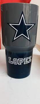 Dallas Cowboys Gray To Blue Fade 30oz Yeti Cup Lonestar Concepts Design Lonestarjess15 Yahoo Com Yeti Cup Designs Dallas Cowboys Yeti Cup Custom Yeti Cup