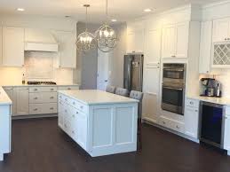Contractor express cabinets vesper white shaker assembled plywood 24 in. White Kitchen With Calacatta Vicenza Msi Q Quartz Counters