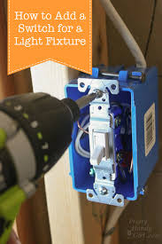 It is similar to wiring a regular light fixture. How To Add A Switch To A Light Fixture Pretty Handy Girl