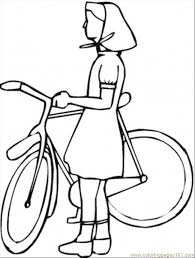 Free printable bicycle coloring pages. Village Girl With Bicycle Coloring Page For Kids Free Bikes Printable Coloring Pages Online For Kids Coloringpages101 Com Coloring Pages For Kids