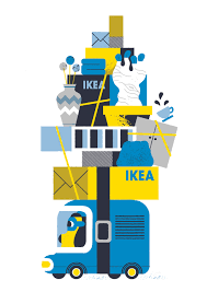 The Beautiful Vibrant World Of Rick Berkelmans Ikea Logo Ikea Contemporary Illustration