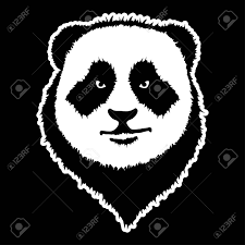 Black panda background on1080p 5:3 sxga wvga hvga s7 wqvga hd phone mac ipad smartphone title : Vector Illustration Of A Panda Head Isolated On Black Background Royalty Free Cliparts Vectors And Stock Illustration Image 96489857