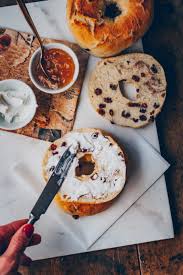 Cinnamon Raisin Bagels Recipe For Breakfast Table Klara S Life Recipe Cinnamon Raisin Bagel Food Cinnamon Raisin