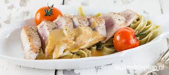 Gegrilde Tonijn Met Wasabisaus Recept Lekker Eten Food Pasta Salad En Pasta