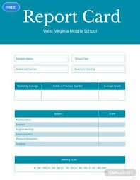 Free Middle School Report Card Template Pdf Word Doc Excel Apple Mac Apple Mac Pages Apple Numbers Publisher Illustrator School Report Card Report Card Template Report Card