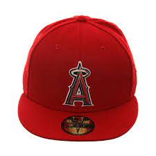 New Era 59fifty Los Angeles Angels Metal Thread Hat Red 24 98 15 01 New Era 59fifty Los Angeles Angels New Era