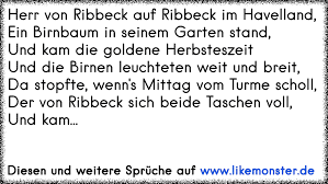 Herr von ribbeck auf ribbeck im havelland, ein birnbaum in seinem garten stand. von. Herr Von Ribbeck Auf Ribbeck Im Havelland Ein Birnbaum In Seinem Garten Stand Und Kam Die Goldene Herbsteszeitund Die Tolle Spruche Und Zitate Auf Www Likemonster De