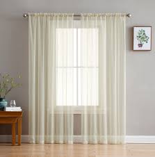 hlc.me beige window curtain sheer voile