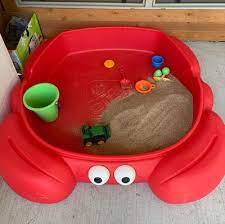 Crab sandbox maze » studios. Step2 Crabbie Sandbox Kids Plastic Outdoor Sandbox With Cover Walmart Com Walmart Com