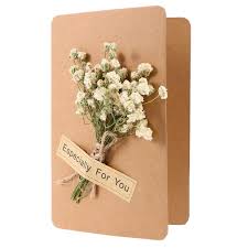 I came up with 4 pretty designs using just the scraps, stickers, twine and a few sequins. Handmade Dried Flowers Greeting Cards White Craft Birthday Christmas Gift Cards Craft Paper Photo Accessories White Amazon In Office Products