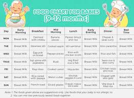 Meal Plan For Baby 9 12 Months Old Tinystep