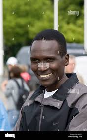 Paul Tergat, Kenyan long distance runner and former holder of the world  record in the 10, 000-meter run, the half marathon and Stock Photo