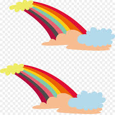 40 pcs pelangi sketsa seni lukisan kertas lembar 4 pcs gambar. Pelangi Kartun Dikemas Postscript Gambar Png