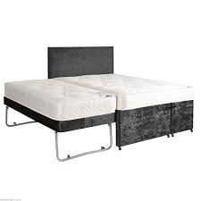 The trundle full mattress can. 4ft6 3 In 1 Pullout Trundle Velvet Bed 2 X Mattresses Sleep Kings