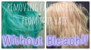 How To Safely Remove Fashion Color Without Bleach Hair Dye Removal Color Stripping Hair Dyed Hair Purple