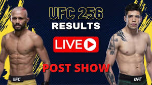 Mma news & results for the ultimate fighting championship (ufc), strikeforce & more mixed zhang weili and joanna jedrzejczyk threw down for five rounds in one of the greatest fights in ufc. Ufc 256 Live Post Show Figueiredo Vs Moreno Main Card Results Youtube