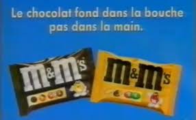 Vintage French M Ms Ad The Chocolate That Melts In Your Mouth Not Your Hand Fondue Au Chocolat Slogan Publicitaire Blog