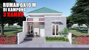 Desain rumah minimalis 8x10 meter yang di desain oleh mzu official terdiri dari: Desain Rumah 6x10 M 3 Kamar Tidur Buat Di Kampung Youtube