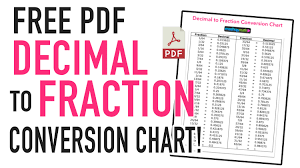 For mixed numbers add the integer. Free Decimal To Fraction Chart Pdf Mashup Math