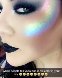 12 Insane Highlighter Makeup Trends You Probably Don T Have The Guts To Try Highlighter Makeup Magical Makeup Pride Makeup
