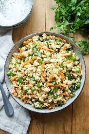 Add millet and cumin seeds and cook, stirring, until beginning meanwhile, toss carrots with 2 tbsp. Morroccan Style Millet Salad With Chickpeas And Carrots Elle Republic