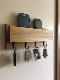 the original minimalist wooden wall mount mail organizer key etsy in 2021 holder and mounted bookcase
