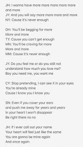 What is love? was written and composed by j.y lyrically, the song is about the fantasy of love that viewers see and imagine after learning about it through books, movies or dramas. Misa á´— On Twitter More More English Version Official Lyrics Moreandmoreenglishver Twice íŠ¸ì™€ì´ìŠ¤ Jypetwice