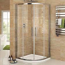 800 X 800 Mm Luxury Sliding Quadrant Easy Clean Glass Shower Corner Cubicle Door Shower Cubicles Brick Bathroom Small Bathroom Remodel