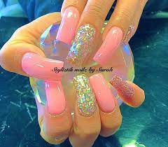 Easy Glitter Nail Art Design Ideas Acrylic Nails Long Nails For Summer Long Square Acrylic Nails Curved Nails Square Acrylic Nails