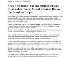 Contoh Cerpen Yang Diubah Menjadi Teks Drama Temukan Contoh
