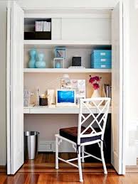 A foldable storage unit could become a fully functional home office when necessary. 20 Hideaway Desk Ideas To Save Your Space Shelterness