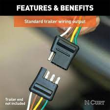 A curt connector provides a reliable connection for your trailer wiring, using an professional inline to trailer wiring harness connector by acdelco®. Custom Wiring Harness 4 Way Flat Output Select Jeep Cherokee Cur56208 Action Car And Truck Accessories