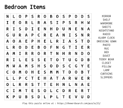 What you learn from playing word search. Download Word Search On Bedroom Items