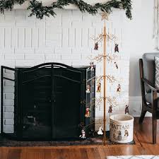 Ornament Display Tree Metal Christmas Wrought Iron Stand Large Gold Eb02 Hohiya